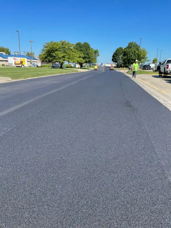 K&K Contracting - freshly laid asphalt road - St. Louis, MO