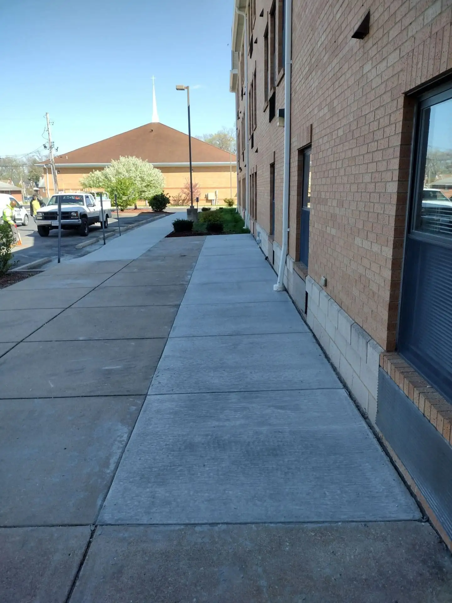 K&K Contracting - freshly laid sidewalk cement - St. Louis, MO